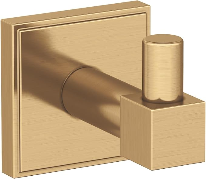 Amerock BH36070CZ | Champagne Bronze Single Robe Hook | 1-7/8 in. (48 mm) Length Towel Holder | Appoint | Towel Hook for Bathroom | Bathroom Hardware | Bath Accessories