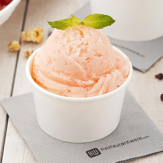 Restaurantware White 3 Count To Go Cup Disposable 3 x 3 x 1.8 Inches Paper Mini Cup Grease-Resistant Cup Recyclable Durable Design