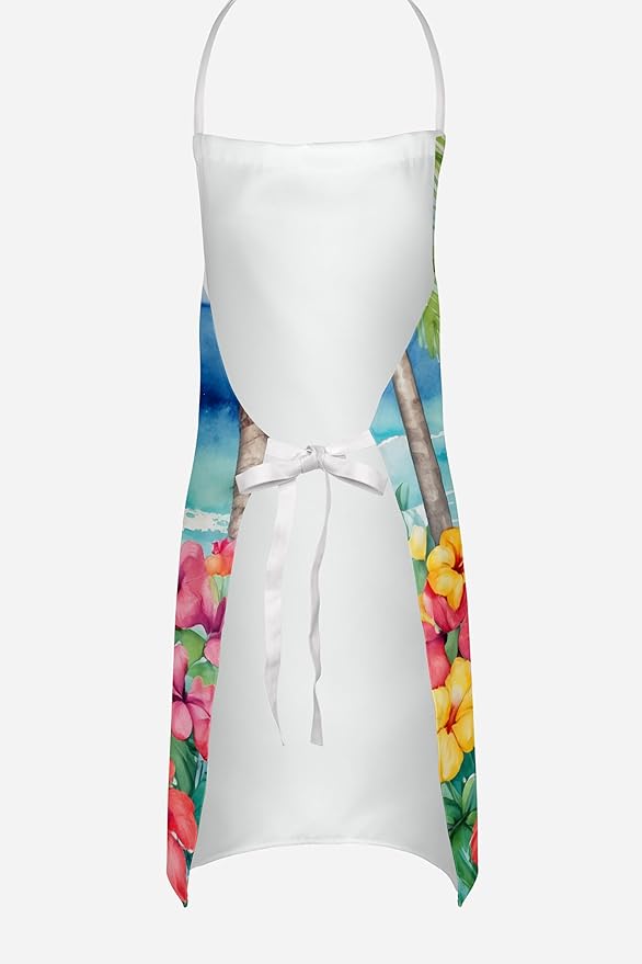 Caroline's Treasures Cocker Spaniel Luau Apron Cooking Kitchen Server Baking Crafts Gardening for Adult Women Men, Unisex, Large, Multicolor