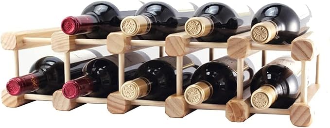 Modular DIY Wine Rack Wooden Countertop Wine Bottle Holder l for Kitchen Or Home Bar Very Sturdy —l and Compact (Color : #1)