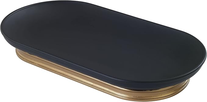 Avanti Linens - Vanity Tray, Guest Bathroom Essentials, Modern Home Decor (Memphis Collection, Black)