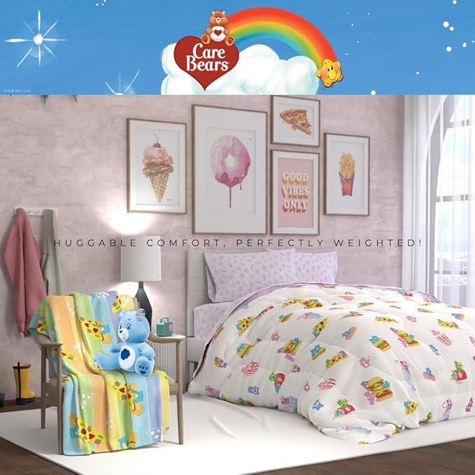 Franco Calm Care Bears Grumpy Bear Bedding Super Soft Calming 3Lb Weighted Cuddle Pillow Buddy, Comfort Pillow, (Officially Licensed Product)