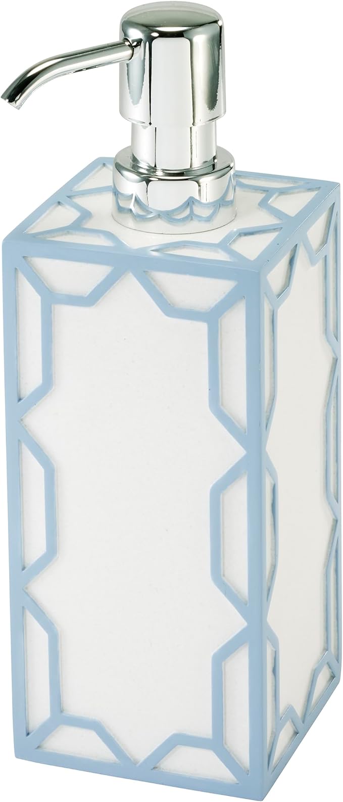 Izod – Vanity Accessory Set, Hand-Painted Sand Resin with Trellis Pattern & Sparkle Finish, Decorative Lotion Pump, Vanity Tray, & Covered Jar (Trellis)