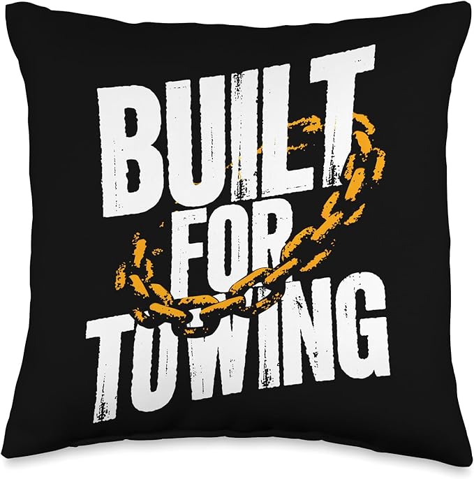 Built for Towing Duty Chain Hook Worker Throw Pillow