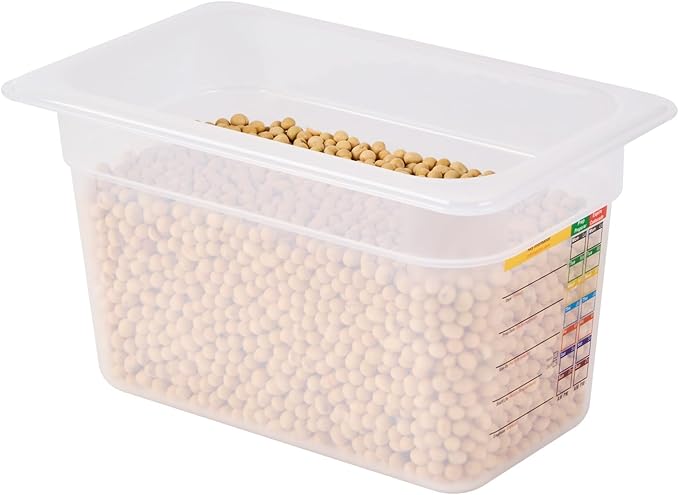 Restaurantware Food Storage Container 10 Pack of 10.3 x 6.2 x 5.9 Inches Plastic Stackable Storage Box White Reusable Label Container Dishwasher Safe For Restaurants And Kitchens