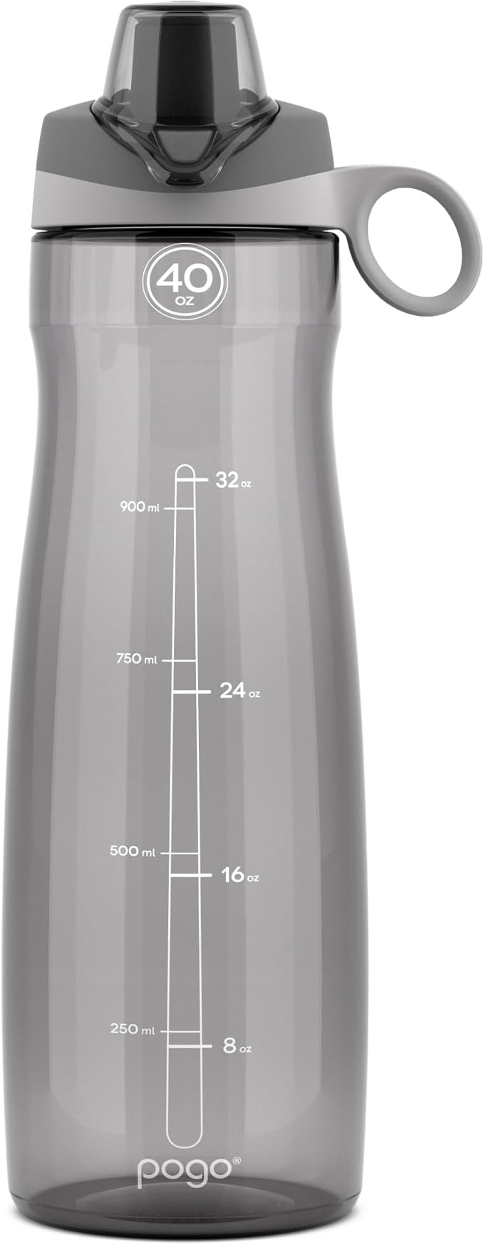 Pogo Plastic Water Bottle with Chug Lid and Carry Handle, Reusable, BPA Free, Dishwasher Safe, Perfect for Travel, School, Outdoors, and Gym | 18oz, 32oz, 40oz, 64oz