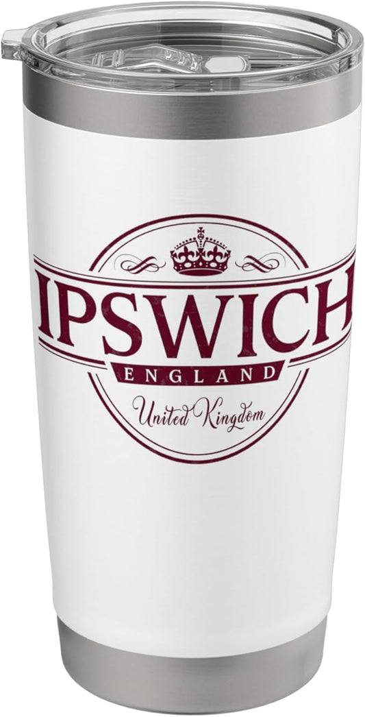 Ipswich England - Ipswich United Kingdom Label Stainless Steel Insulated Tumbler