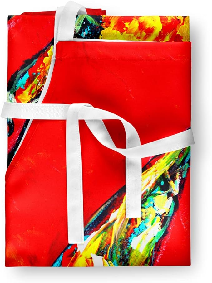 Caroline's Treasures Apron Cooking Kitchen Server Baking Crafts Gardening for Adult Women Men, Unisex, Large, Multicolor