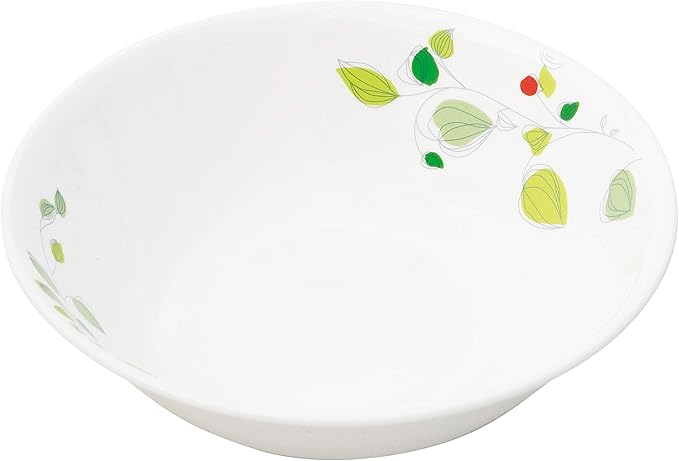Corelle J432-GB CP-9290 Plate, Plate, Outer Diameter 8.5 x Height 2.4 inches (21.5 x 6 cm), Shatter-Resistant, Lightweight, Green Breeze, Large Bowl