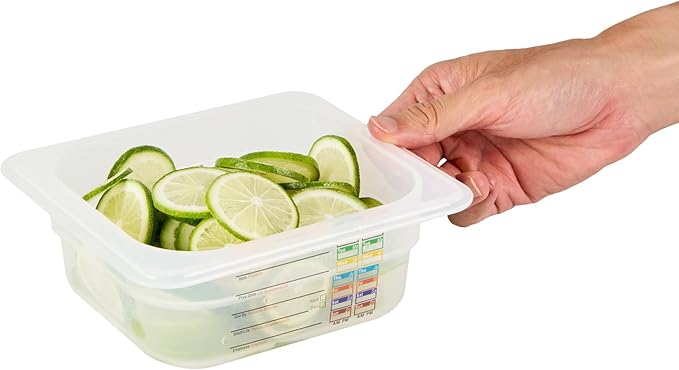 Restaurantware Food Storage Container 10 Pack of 6.8 x 6.2 x 2.5 Inches Plastic Stackable Storage Box White Reusable Label Container Dishwasher Safe For Restaurants And Kitchens