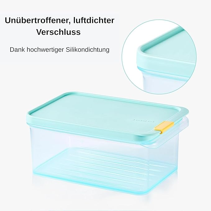 LocknLock Freezer Fit Plastic Freezer Containers | Airtight Stackable Food Storage for Meal Prep | Microwave & Dishwasher Safe | BPA Free Freezer Container with Lid, 1.65L
