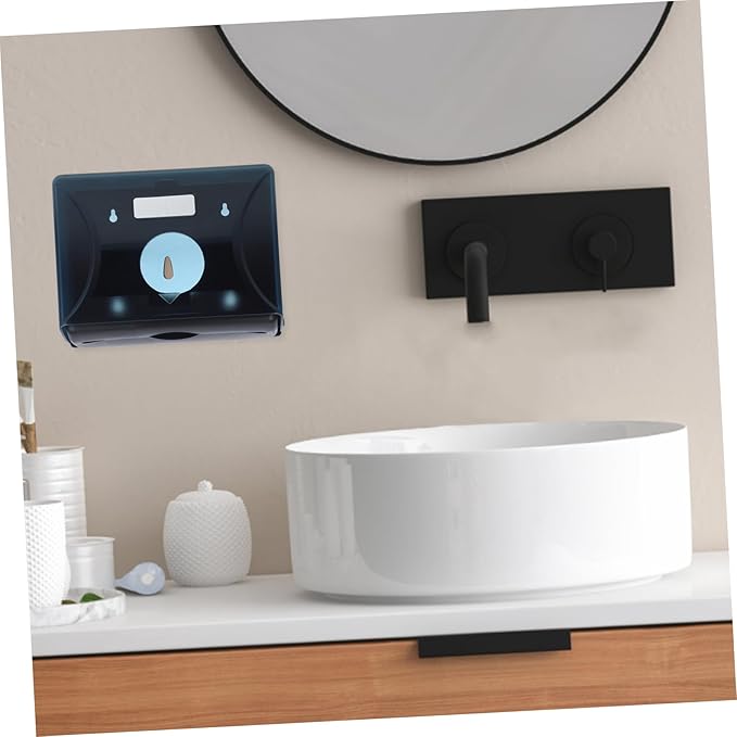 Wall Mounted Paper Towel Dispenser Space Saving Design for Home Office and Commercial Use Generous Capacity Dark Blue Versatile Color Options Interior