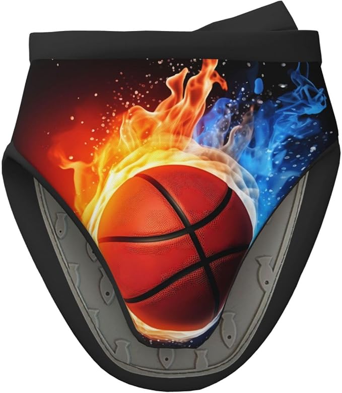 1 Pcs Mini Silicone Oven Mitts Basketball Heat Resistant Grilling Gloves with Hanging Loop, Fire and Water Short Kitchen Mittens for Cooking Baking BBQ