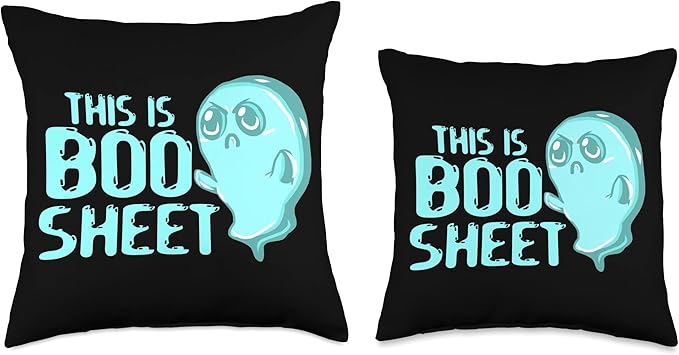 This Is Boo Sheet Ghost Halloween Costume Gifts Adult Mens Throw Pillow