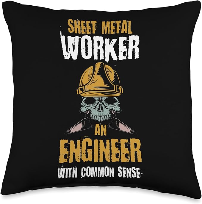 Sheet Metal Worker Gift! Sheet Metal Worker Throw Pillow, 16x16, Multicolor