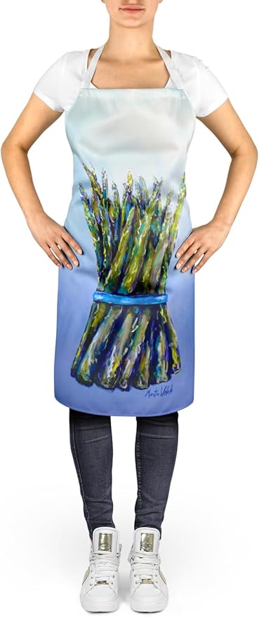 Caroline's Treasures Fresh Bunch Asparagus Apron Cooking Kitchen Server Baking Crafts Gardening for Adult Women Men, Unisex, Large, Multicolor