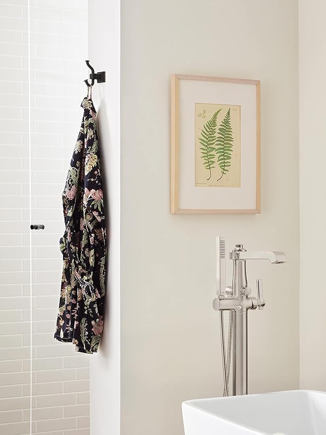 Amerock BH36020ORB | Oil Rubbed Bronze Single Robe Hook | 4-1/4 in. (108 mm) Length Towel Holder | Mulholland | Towel Hook for Bathroom | Bathroom Hardware | Bath Accessories