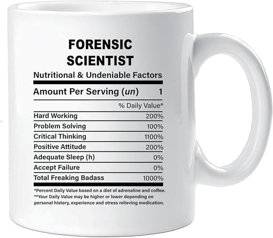 Funny Gift for Forensic Scientist, Forensic Scientist Nutrition Mug, Best Forensic Scientist Gift Ideas, Graduation, Funny Forensic Scientist Birthday Mug