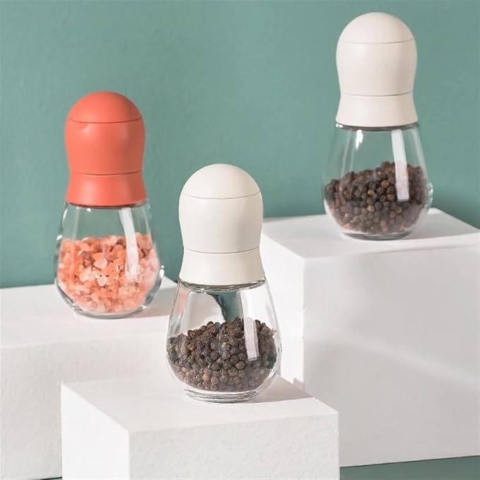 Pepper Mill Grinder Salt and Pepper Grinders Manual Pepper Grinder Portable pepper Mill Sea Salt Grinder Spice Shakers Kitchen Tools Accessories Cooking for Home, Barbecue, Party (Color : 1) (1 )