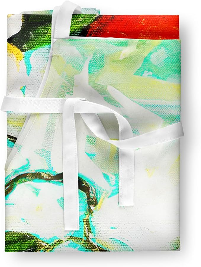 Caroline's Treasures Cardinal Aqua Apron Cooking Kitchen Server Baking Crafts Gardening for Adult Women Men, Unisex, Large, Multicolor