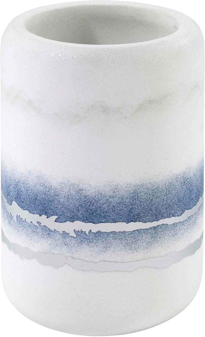 Avanti Linens - Tumbler, Resin Countertop Accessories, Marble Inspired Bathroom Essentials (Murano Collection)