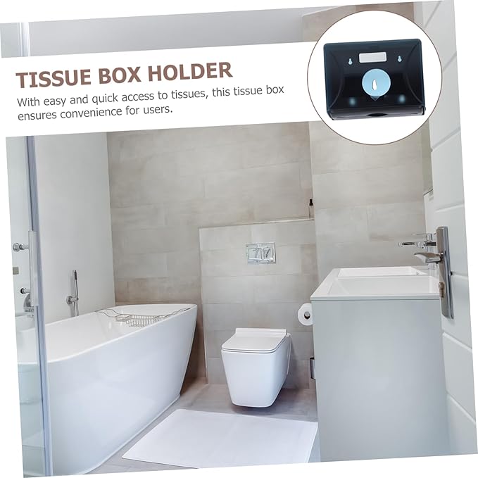 Cabilock Wall Mount Paper Towel Box Touchless Dispenser for Bathroom Kitchen Hotel Large Capacity Easy to Clean Space Saving