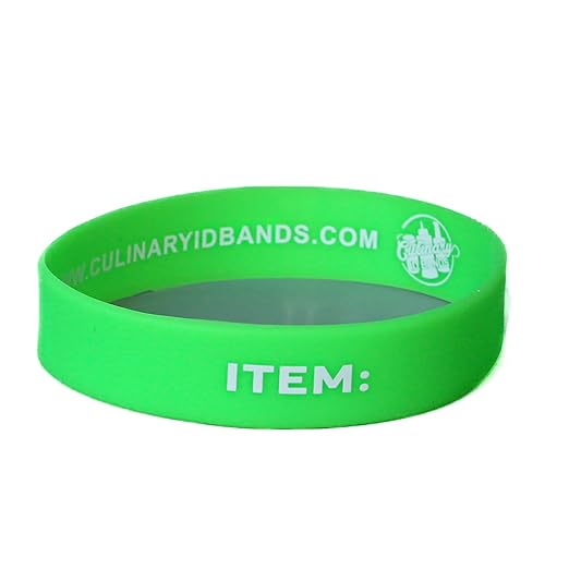 Culinary ID Bands Silicone Bottle Label, Writable Green and Printed Item, Labeling Band for 32 Ounce Squeeze Bottle, Reusable, Improves Efficiency, 1 Pack