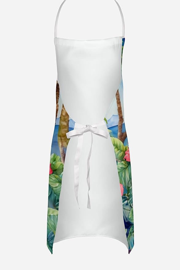 Caroline's Treasures Chihuahua Luau Apron Cooking Kitchen Server Baking Crafts Gardening for Adult Women Men, Unisex, Large, Multicolor