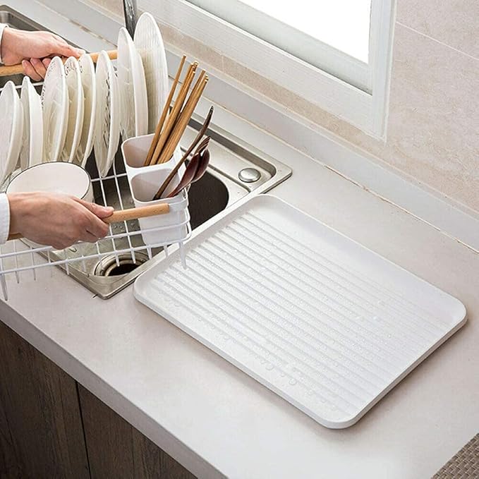 Metal Wire Dish Drainer Cutlery Draining Holder Plates Rack Kitchen Sink Rack