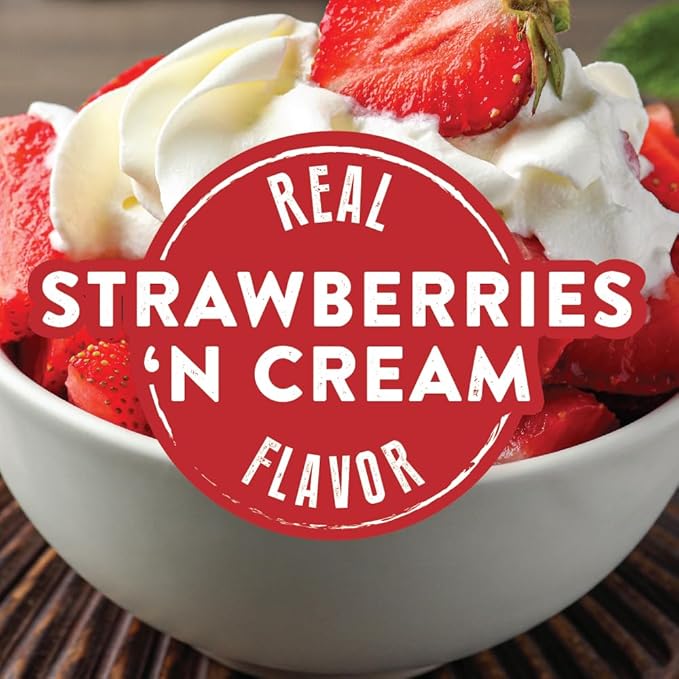 Two Rivers Coffee Strawberries N Cream Flavored Ground Coffee, Perfectly Balanced, Always Smooth, Made with 100% Arabica Beans - Flavor Enhanced, 10 Ounce Bag