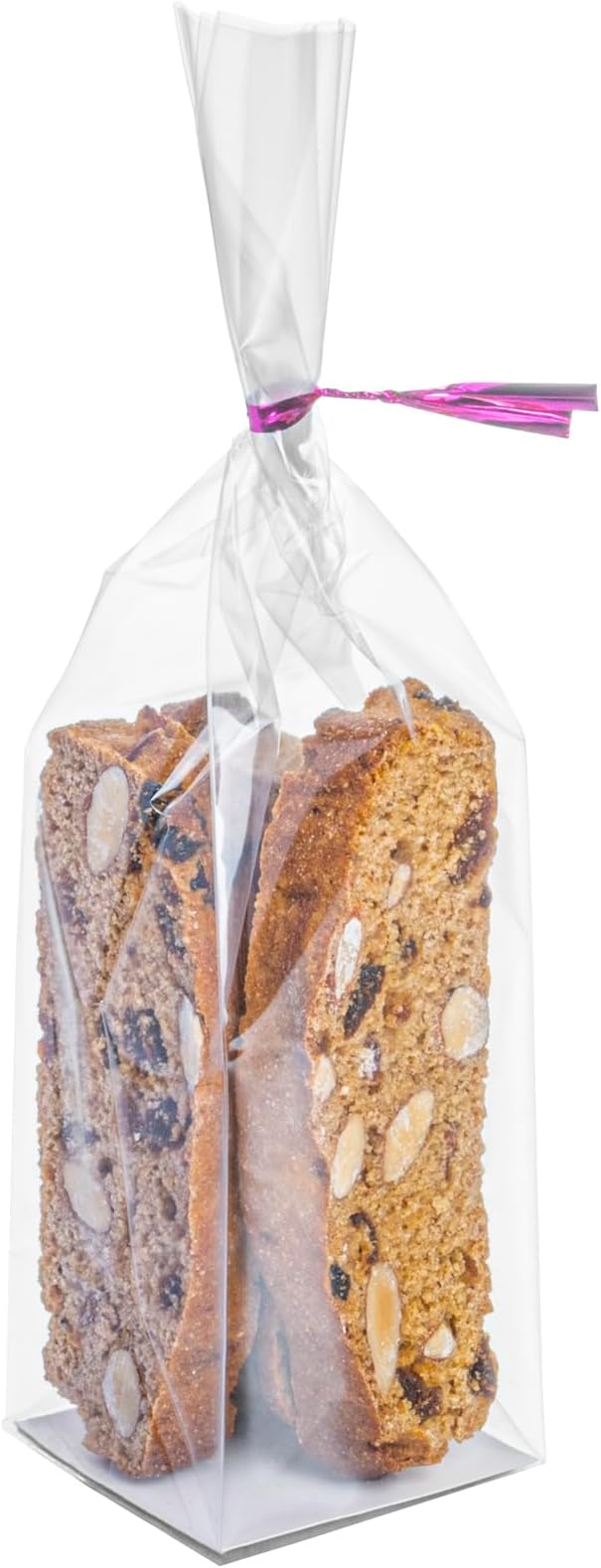 Restaurantware Plastic Treat Bags 100 Count 2 x 2 x 8.25 Inches Heat-Sealable Goodie Packaging Flat Bottom Design Clear