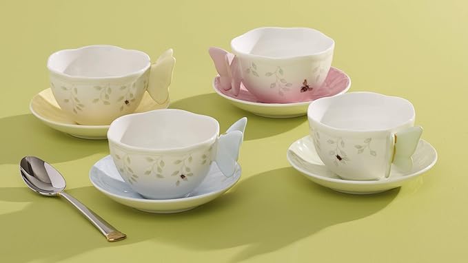 Lenox 817135 Butterfly Meadow Figural Green Cup And Saucer
