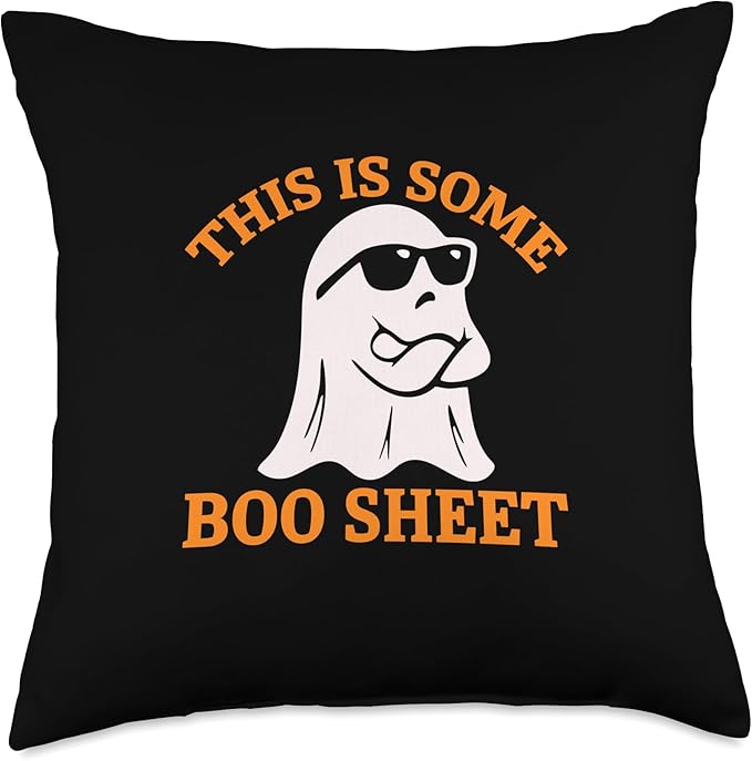 Funny Halloween Boo Ghost Costume - This is Some Boo Sheet Throw Pillow