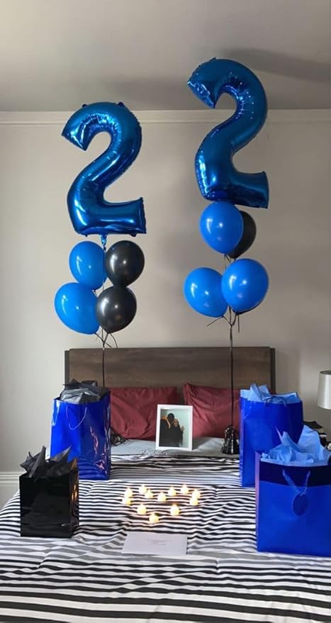 Big 23 Balloons Number, 40 Inch 32 Balloon for Women Men, Dark Blue Number Ballons for Birthday, Party, Wedding, Anniversaries, Celebration Party, Graduation