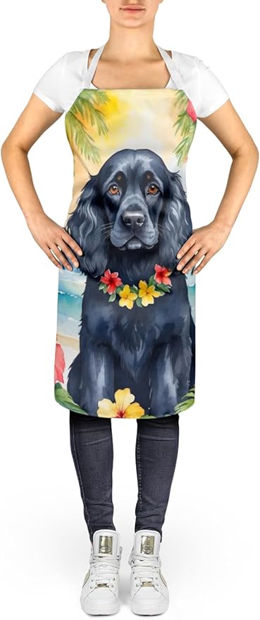 Caroline's Treasures Cocker Spaniel Luau Apron Cooking Kitchen Server Baking Crafts Gardening for Adult Women Men, Unisex, Large, Multicolor