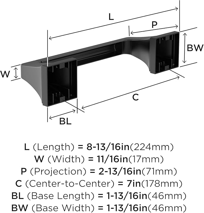 Amerock BH36021MB | Matte Black Pivoting Double Post Toilet Paper Holder | 8-13/16 in. (224 mm) Length Toilet Tissue Holder | Mulholland | Bath Tissue Holder | Bathroom Hardware | Bath Accessories