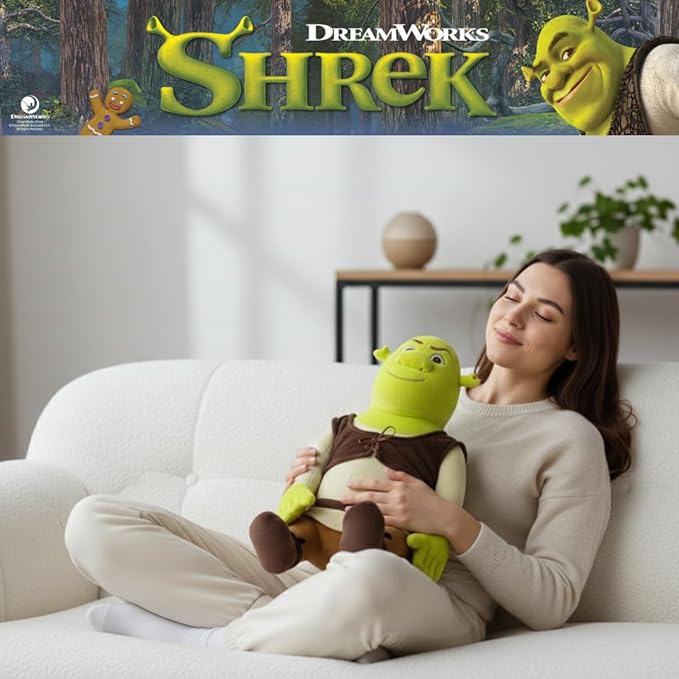 Franco Calm Shrek Orge Bedding Super Soft Plush Calming 3Lb Weighted Cuddle Pillow Buddy, Comfort Pillow (Officially Licensed Product)