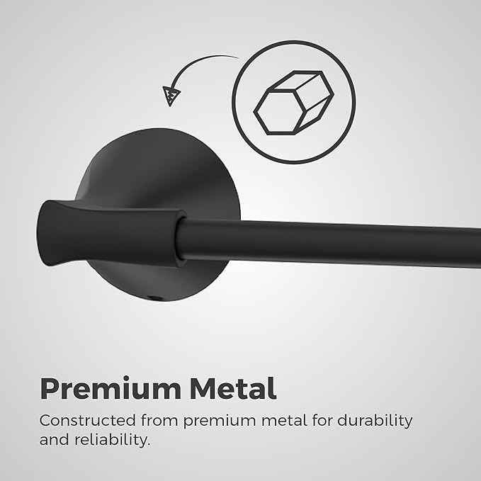 Pfister Willa Toilet Paper Holder, Bathroom Tissue Roll Holder, Wall-Mounted, Screw-in, Matte Black Finish, BPHWLL0B