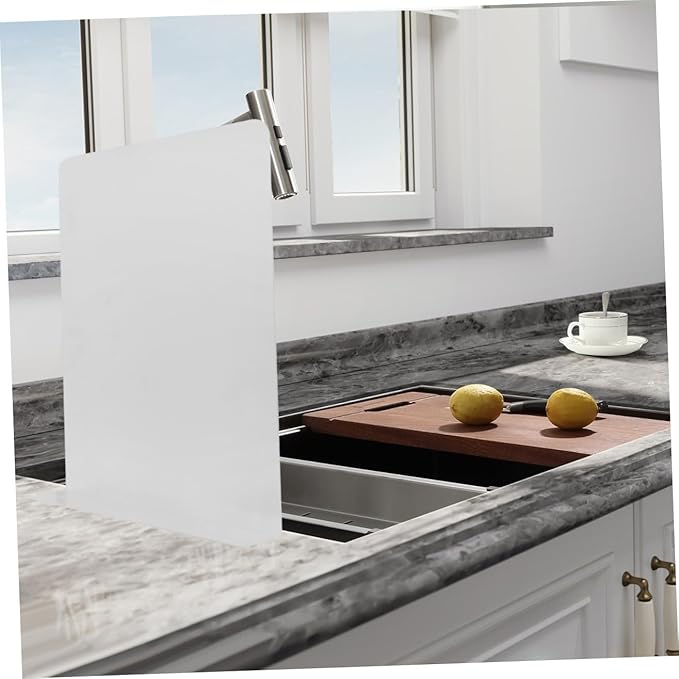 Outanaya 2pcs Sink Side Splash Guard Stainless Steel Metal Wall Mount Splash Guard Kitchen Sink Easy Install