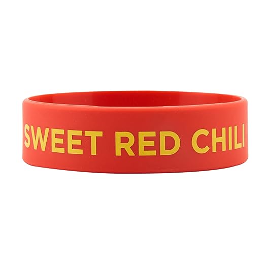 Restaurantware Silicone Squeeze Bottle Band 10 Count 2.75 Inch Dishwasher Safe Condiment Identification Band, Sweet Red Chili Red Non-Slip Label Band for Condiment Labeling at Restaurants, Food Trucks