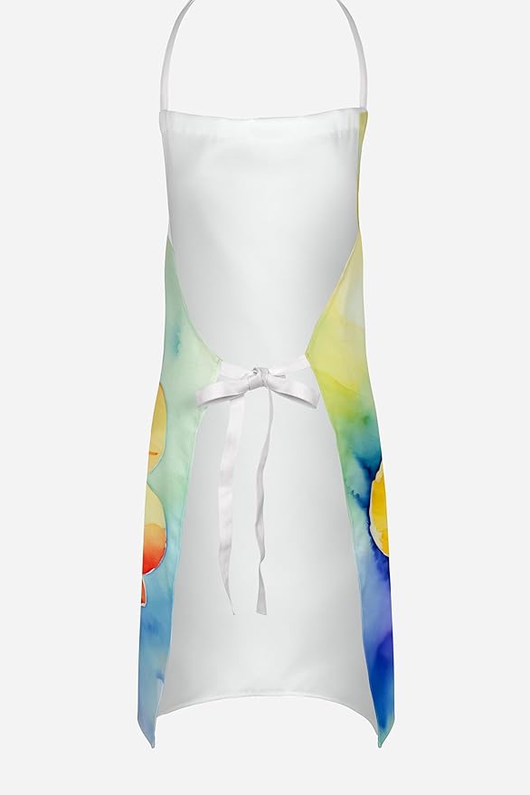 Caroline's Treasures Orchids in Watercolor Apron Cooking Kitchen Server Baking Crafts Gardening for Adult Women Men, Unisex, Large, Multicolor
