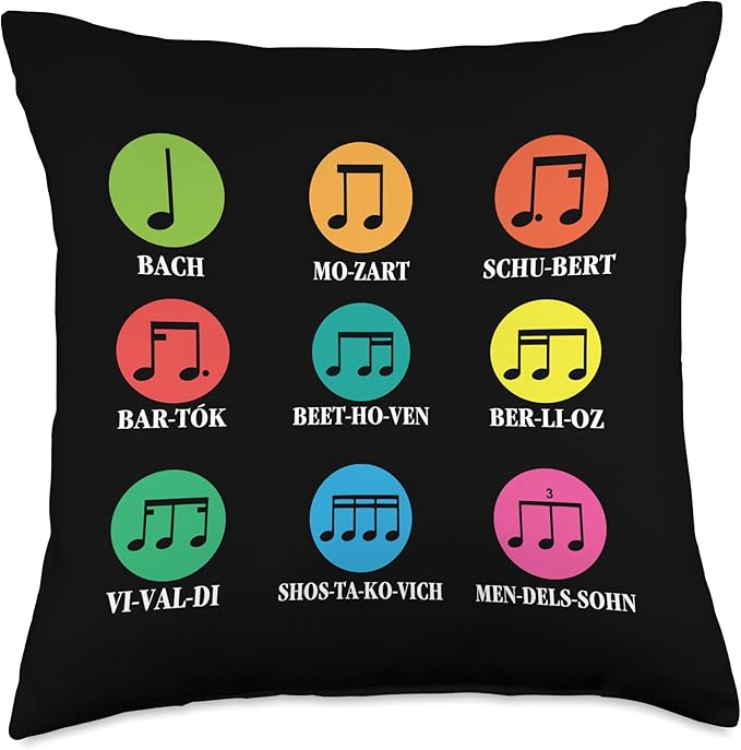 Classical Composers Classical Music Sheet Music Throw Pillow