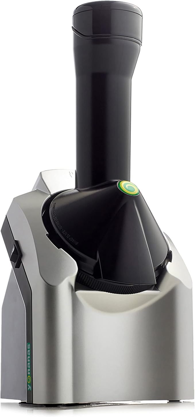 Yonanas Classic Frozen Fruit Soft Serve Maker for Healthy Vegan and Dairy-Free Treats,200W Silver Machine with 36 Recipes,BPA Free,Easy to Clean,Quick and Simple to Use,(Pack of 4)