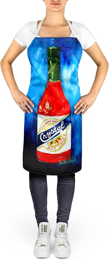 Caroline's Treasures So Hot I'm Blue Sauce Apron Cooking Kitchen Server Baking Crafts Gardening for Adult Women Men, Unisex, Large, Multicolor