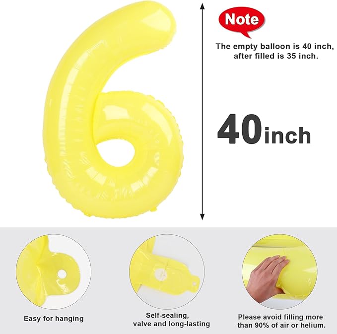 Number 0 Balloons 40 Inch Yellow Number Balloons for 10 20 30 40 50 60 70 80 90 100 Numbers Balloon Birthday Decorations Wedding Event Baby Shower