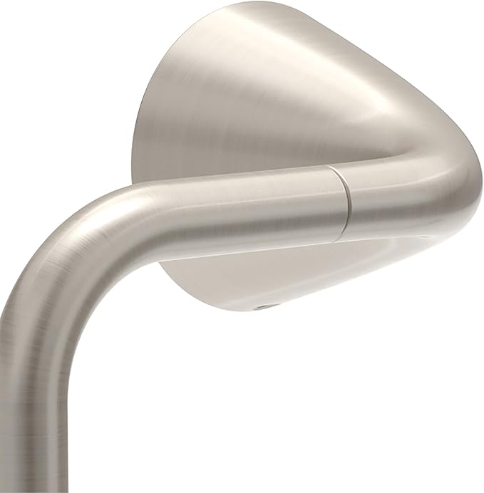 Delta Arvo (1-Pack) Hand Towel Holder SpotShield Brushed Nickel Towel Racks for Bathroom Wall Square Towel Ring Holder for Bath Towel Hanger for Kitchen, Bathroom Accessories ARV46-DN