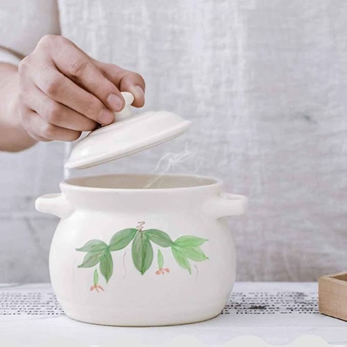Casserole Cookware Casserole Dish With Lid Clay Pots For Cooking Cooking Pot Fire Fire High Temperature Gas Small Cup Pot Cooker Pot Anti-scalding Full Glaze Cover Home Kitchen