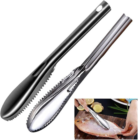 2Pcs Fish Scaler, Fish Scaler Remover for Quick & Easy Fish Scaling Cleaning, Fish Descaler Tool Fish Scraper Peeler Scraping, Reliable Fish Scraper Fish Cleaner Tool for Fish Scaling Cleaning