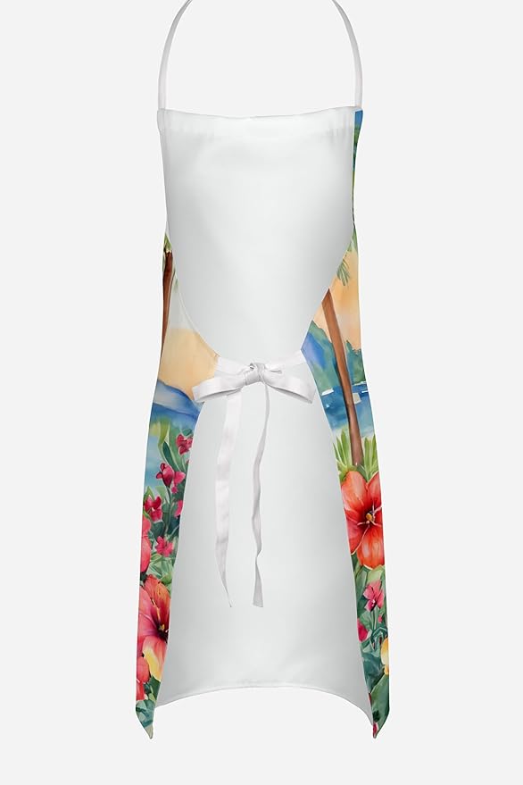 Caroline's Treasures Newfoundland Luau Apron Cooking Kitchen Server Baking Crafts Gardening for Adult Women Men, Unisex, Large, Multicolor