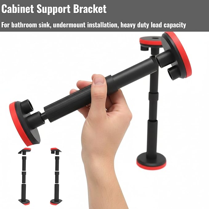 Adjustable Cabinet Support Bracket for Kitchen Sink and Bathroom Sink Installation with Heavy Duty Load Capacity